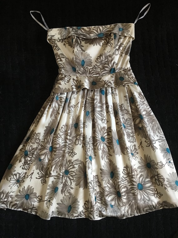 Betsey Johnson Silk Strapless Fit & Flare Dress Vi