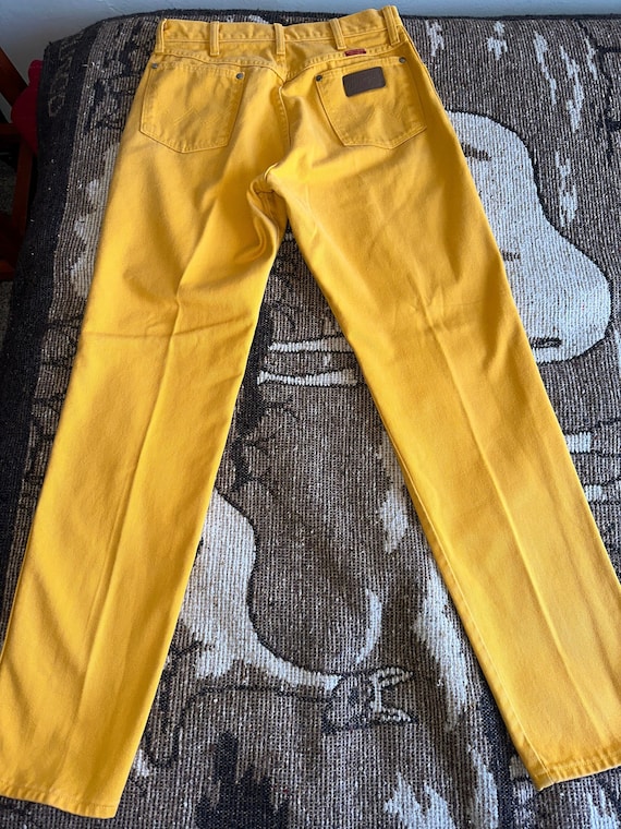 Vintage Wrangler 13X32 USA Made 100% Cotton Yello… - image 1