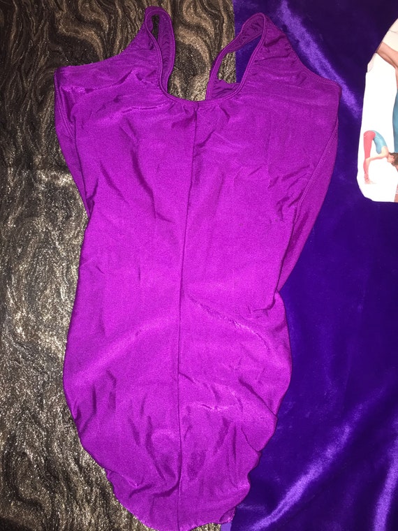 80's Danskin slimskins Imperial Purple Leotard, B… - image 6