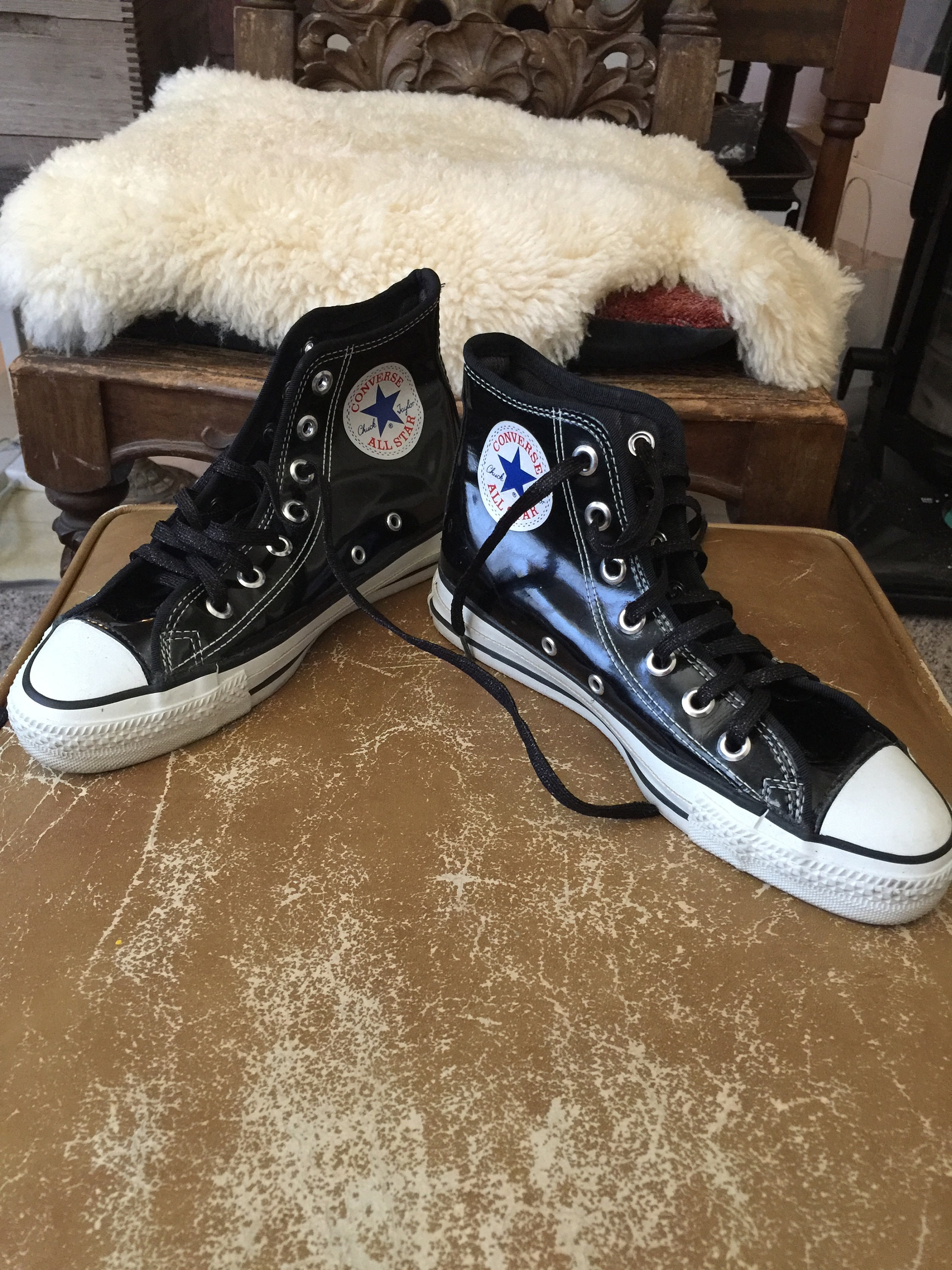 black patent converse uk