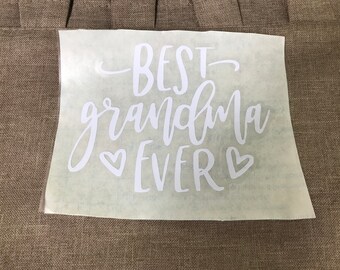 BEST GRAN EVER Vinyl Decal Sticker ONLY Ideal For DIY Mother/'s Day Gift
