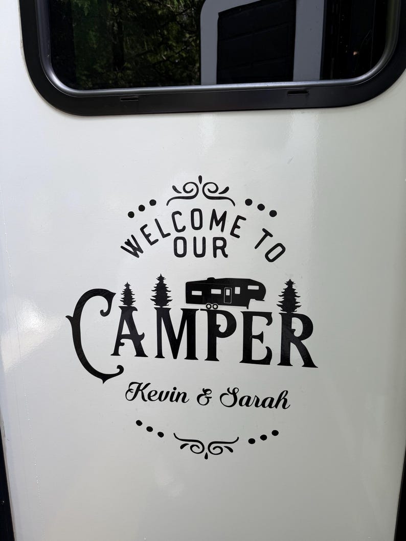 Personalized Camper Vinyl Decal for RV Slide Out | Custom Trailer ...