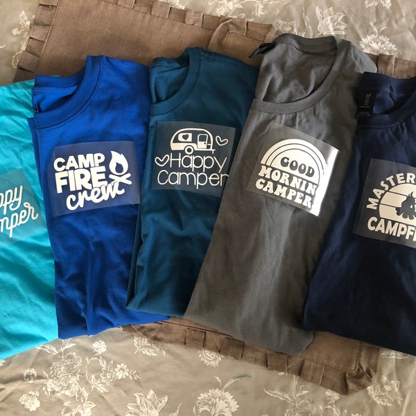 Great Deal! 5 Camping Iron Ons For T Shirts To Hoodies & Tank Tops