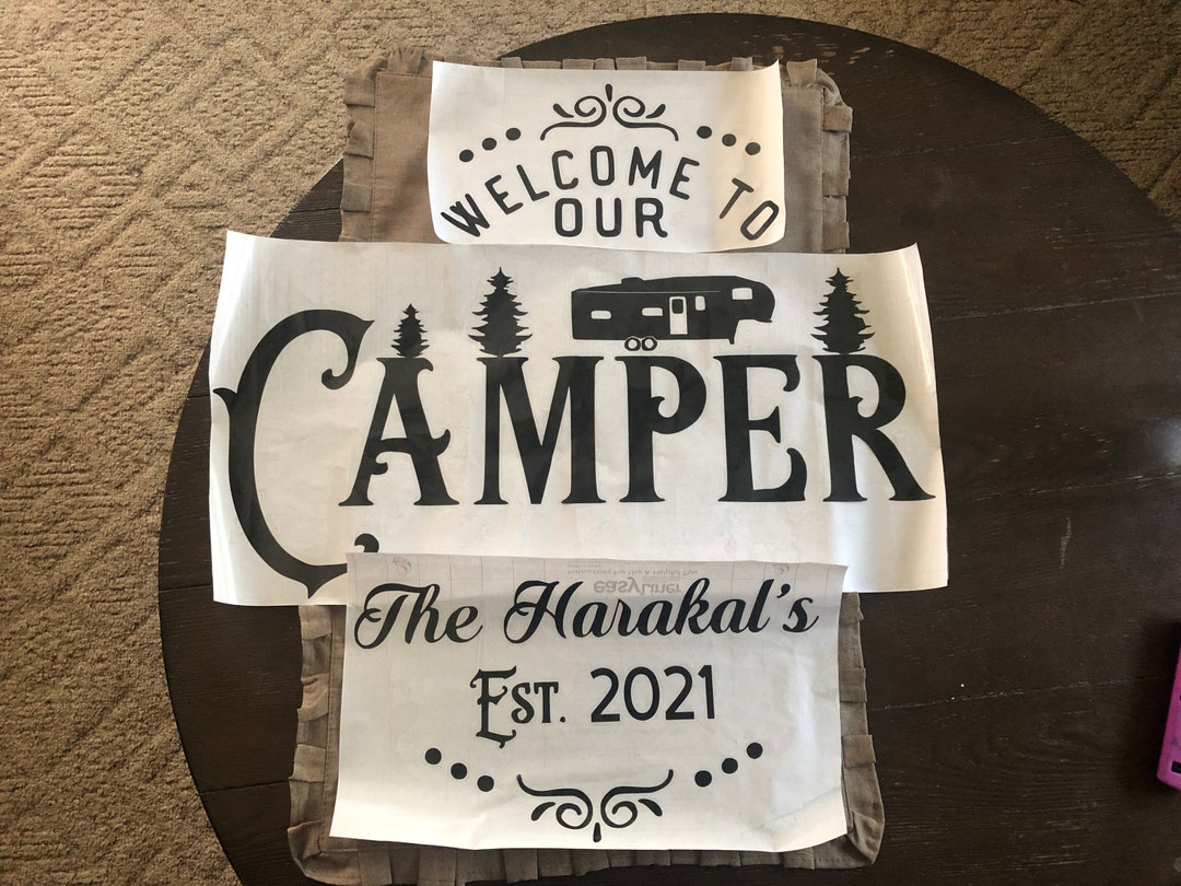 Large Welcome to Our Camper Decal Camping Decal - Etsy