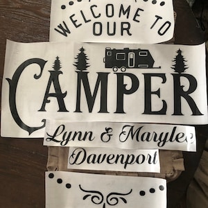 Camper Decal • Couples Name • Camping Decal • RV Decal • Travel Trailer Decal • Camper Decal Large • Camper Decal Personalized Decal Camping