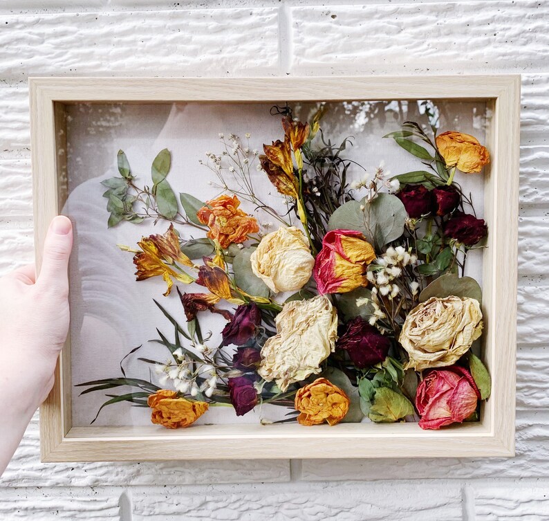 Dried Wedding Bouquet Shadow Box Flower Frame Etsy