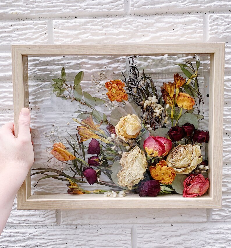 Dried Wedding Bouquet Shadow Box Flower Frame Etsy