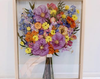Bouquet Preservation Wood Pressed Flower Frame