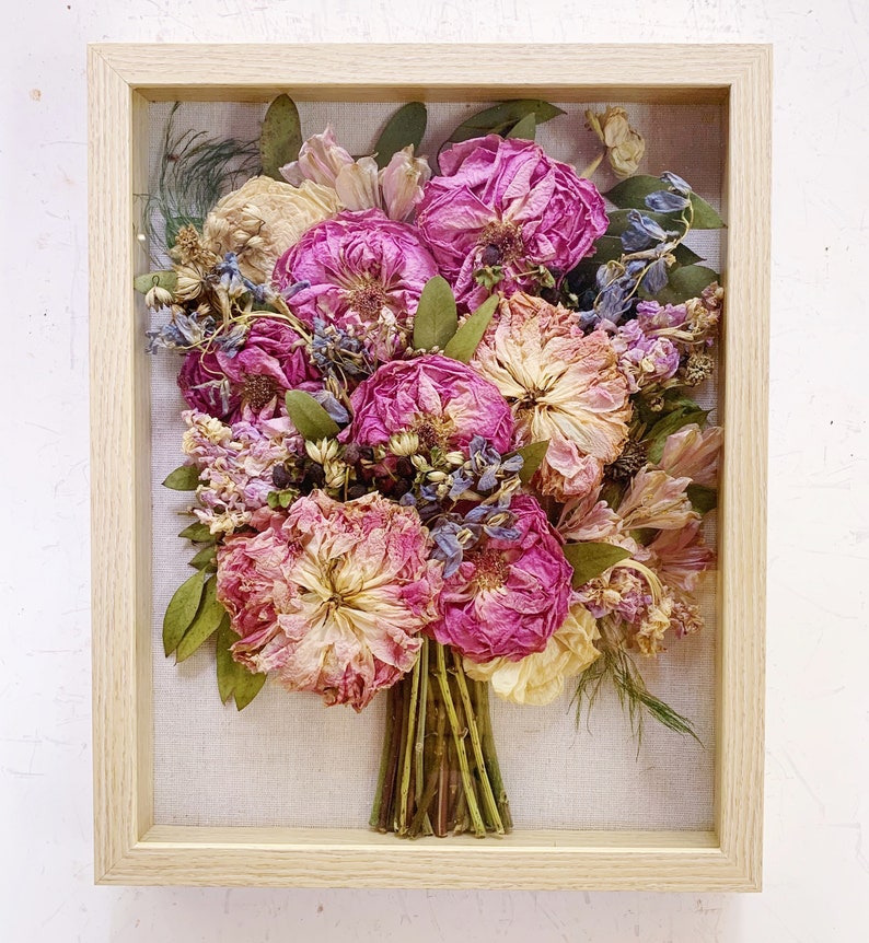 Bouquet Preservation Wood Shadow Box Floating Frame - Etsy
