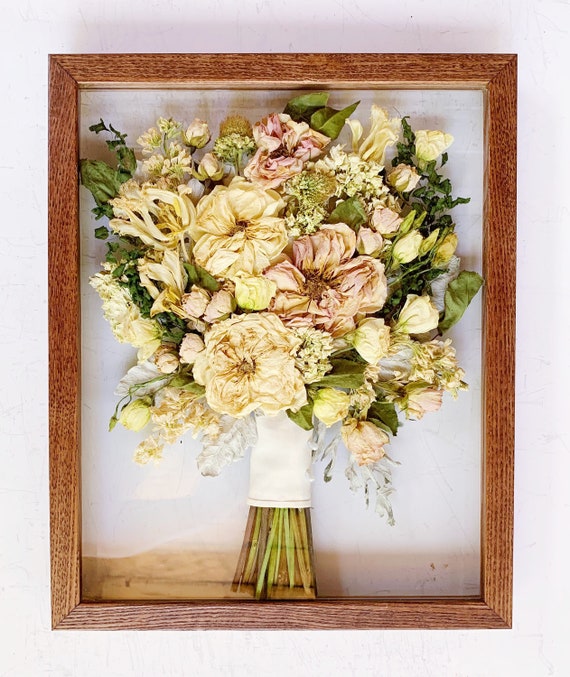 Bouquet Preservation Wood Shadow Box Floating Frame - Etsy