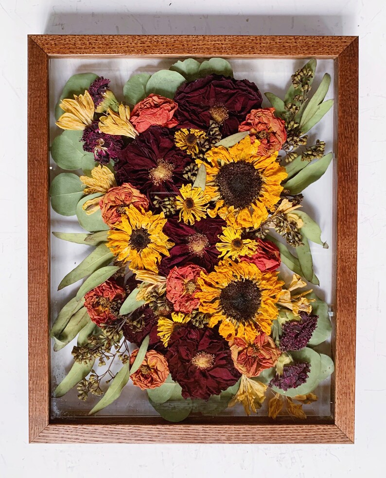 Shadow Box Wood Bouquet Preservation Frame - Etsy