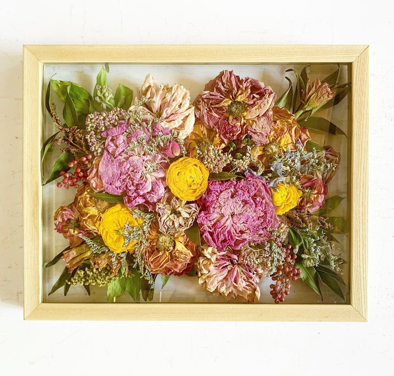Shadow Box Wood Bouquet Preservation Frame - Etsy