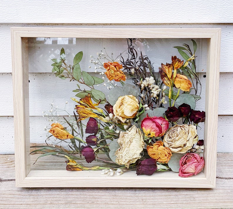 Dried Wedding Bouquet Shadow Box Flower Frame Etsy