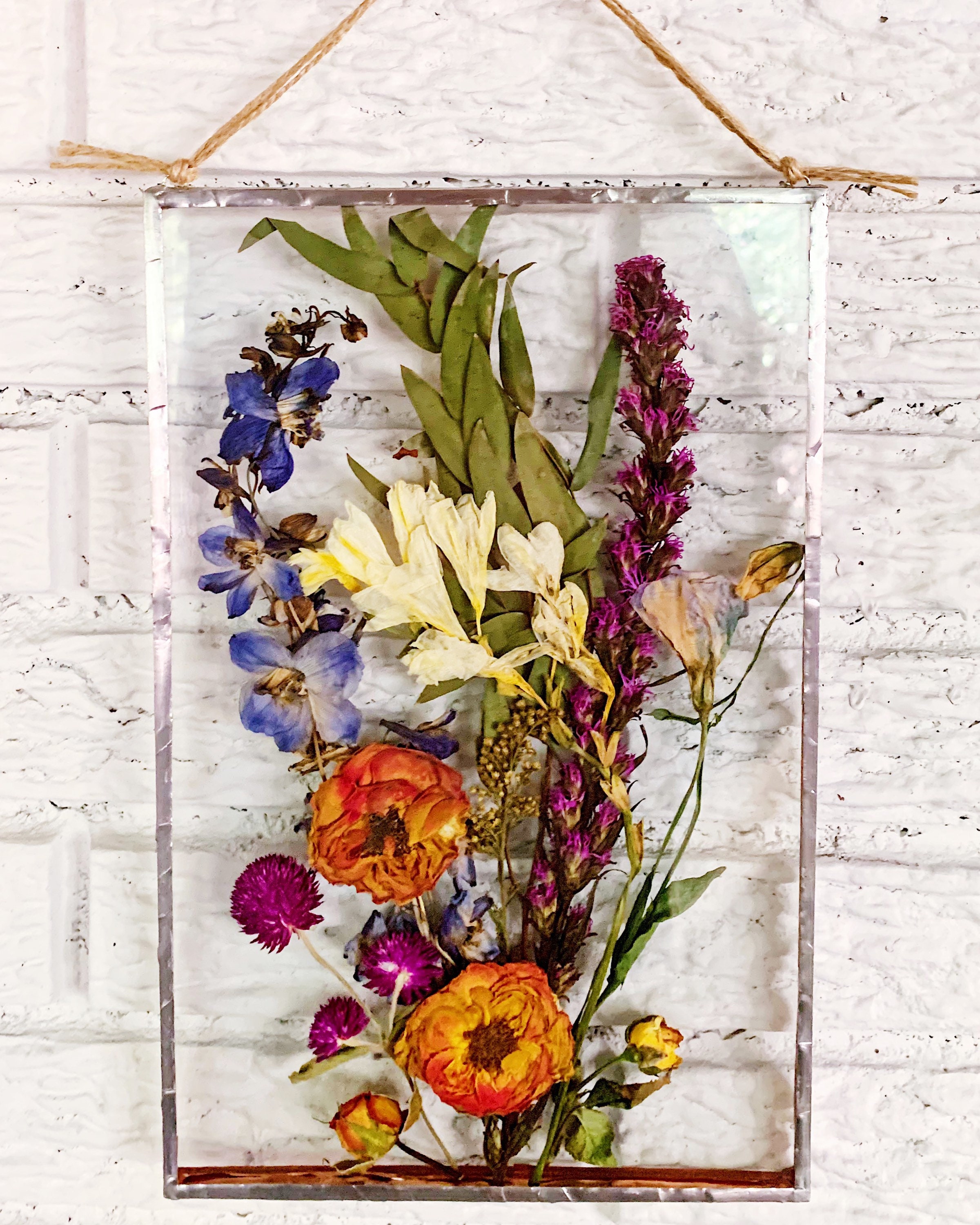 Walnut Pressed Floral Frame – Bloomsake Flower Preservation