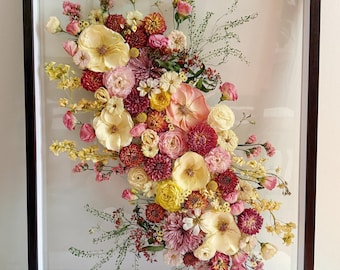 Bouquet Preservation Large Wood Flower Frame