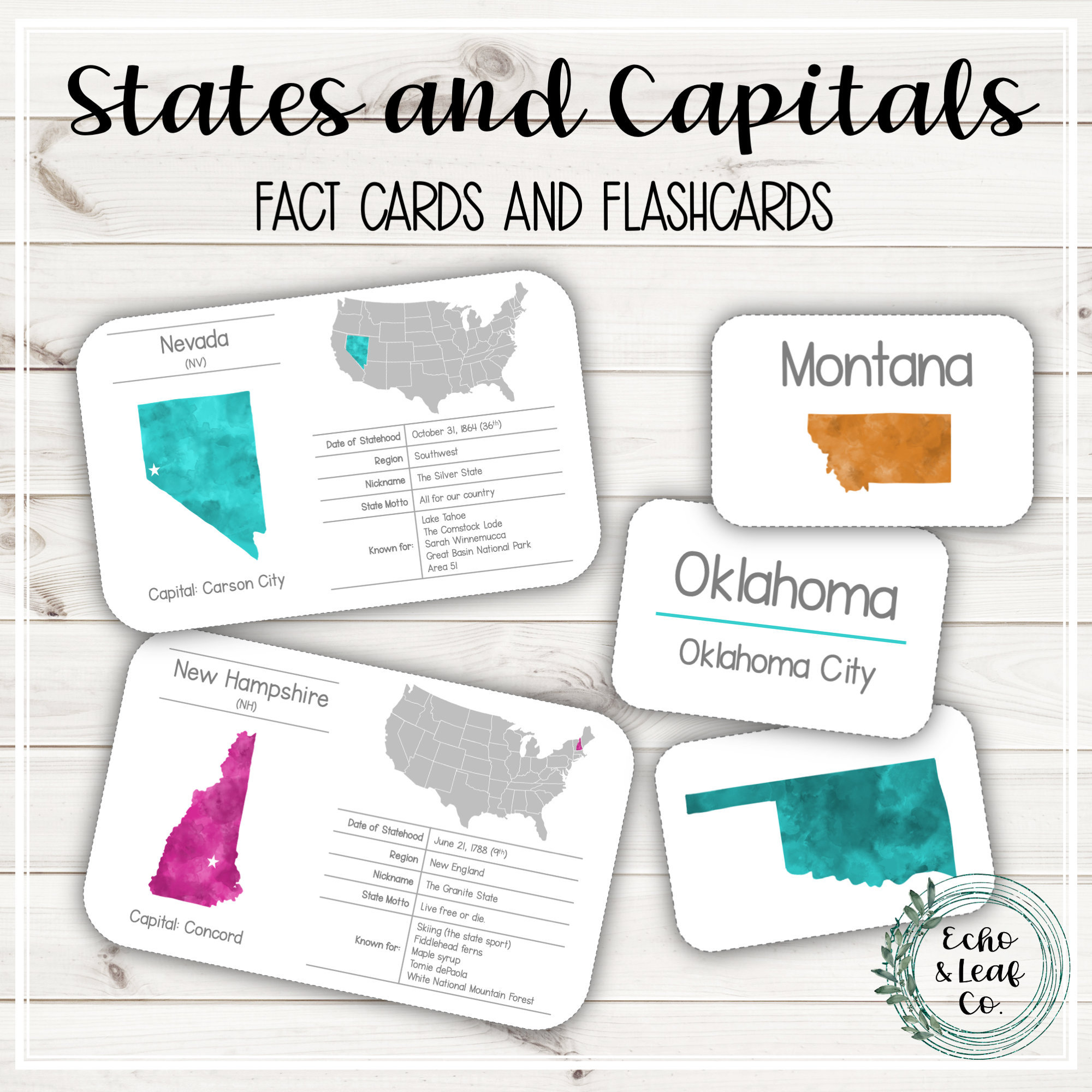 Countries of The World Flashcards – 290 Country & US States Complete with  Capital, Continent, Flag & More – Educational Geography Flash Card Game  Gift