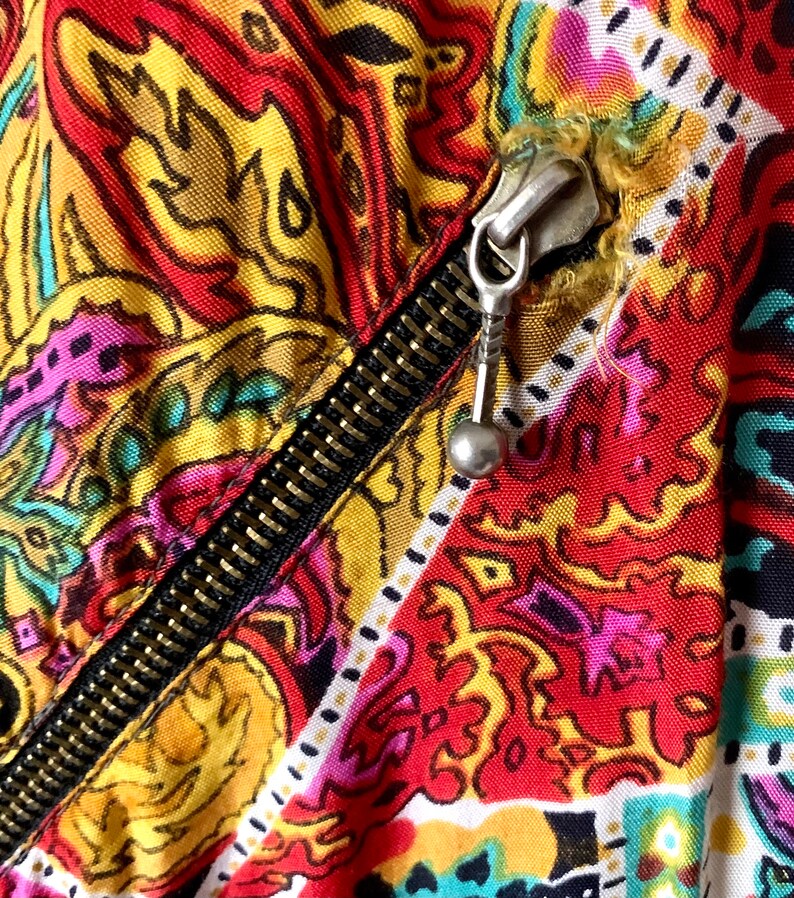 Boho Printed Bomber Coat Size Large