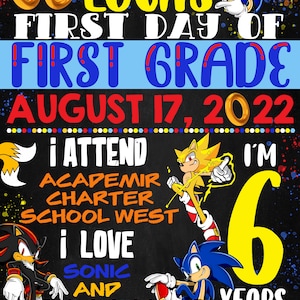 SONIC Back to School / First Day of School Sign - DIGITAL FILE