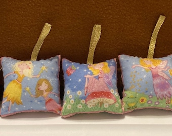 Makower Fairy Ornaments set of 5 Soft Pillow Ornaments Christmas