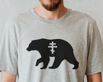 Byzantine Bear Unisex Short Sleeve T-Shirt | Eastern Orthodox Russian Orthodox Eastern Catholic gifts for men and women