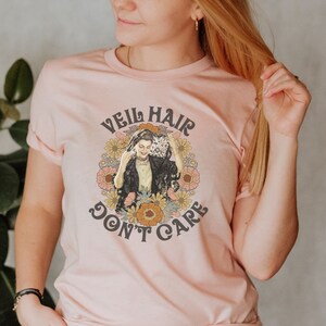 Veil Hair Don't Care Women's Short Sleeve T-Shirt | Gifts for Latin Mass Traditional Catholic Eastern Catholic Orthodox Women Teens Girls