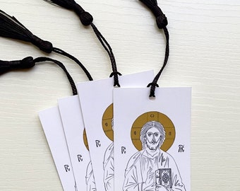 Christ Pantocrator, Christ the Teacher Illustrated Bookmark | Gift for Orthodox, Eastern Catholic, Traditional Catholic, stocking stuffers