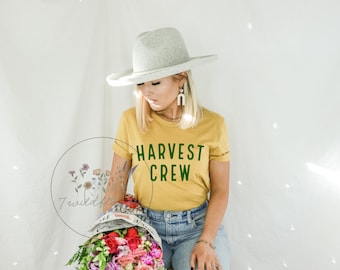 camisa de equipo de cosecha, camisa de agricultura para niños, camisa de mano de granja, camisa de pequeño granjero, camisa de otoño para niños, camiseta de cosecha, esposa de granjero, verde deere