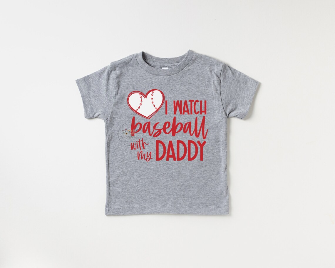 I Watch Baseball With My Daddy Baseball Shirt for Girls Etsy