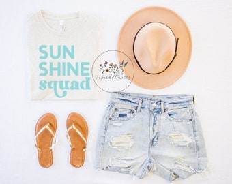 SUNSHINE squad shirt, beach babe shirt, vacay shirt, beach bum, matching vacation, beach vacation shirt, family vacation shirt, kids summer