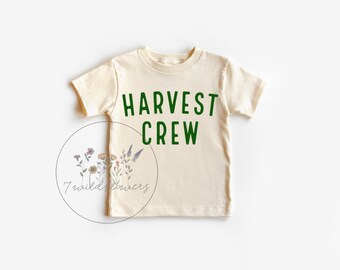 camisa de equipo de cosecha para niños, camisa de agricultura para niños, camisa de mano de granja, camisa de pequeño granjero, camisa de otoño para niños, camisa de otoño para niños, camiseta de cosecha