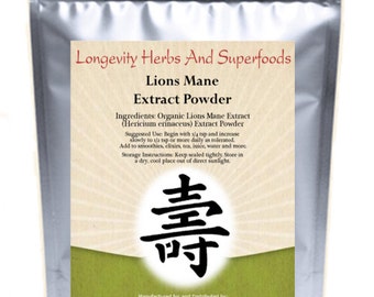 Lions Mane Mushroom Extract Powder Organic Jing Superfoods Herbs Monkey Head Hedgehog