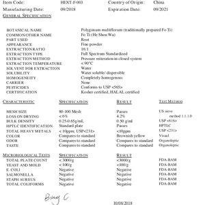 He Shou Wu Fo-Ti Extract Powder Quality Jing Herbs Superfoods 16:1 image 3