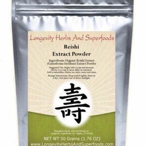 Organic Reishi Extract Powder Chinese Ling Zhi Herbs Immune Booster Ganoderma image 2