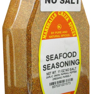 SEAFOOD Seasoning, No Salt 11 oz Marshalls Creek Spices
