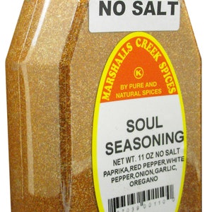 SOUL SEASONING, No Salt 11 oz Marshalls Creek Spices