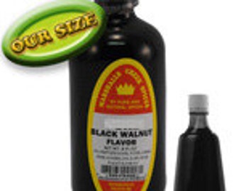 BLACK WALNUT FLAVORING 8 oz. glass jar, one price shipping, any quantity, any assortment Marshalls Creek Spices