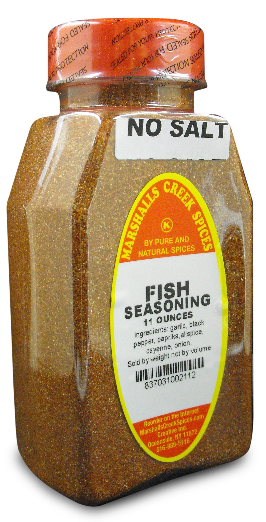 FISH Seasoning No Salt 11 Oz, One Price Shipping, Any Quantity, Any Assortment Marshalls Creek
