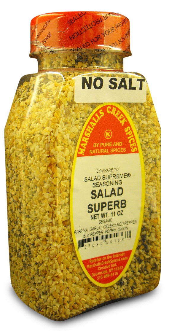SALAD SUPERB Seasoning No Salt 11 Oz compare to Salad Supreme 
