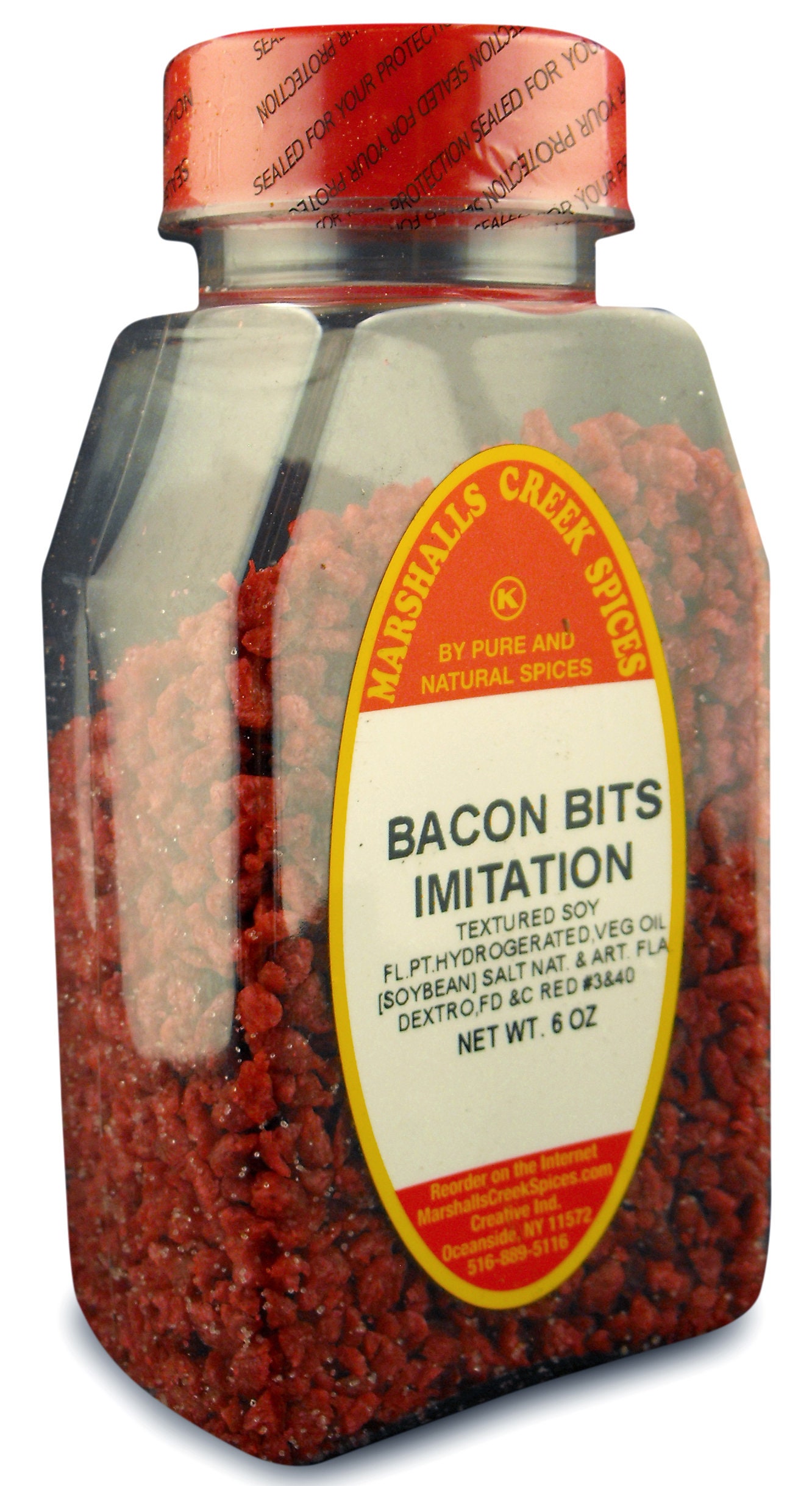 BACON BITS 6 Oz., Imitation, One Price Shipping, Any Quantity, Any