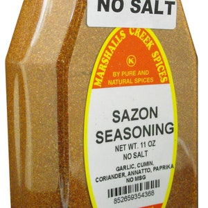 SAZON SEASONING with Annato No MSG, No Salt 11 oz Marshalls Creek Spices
