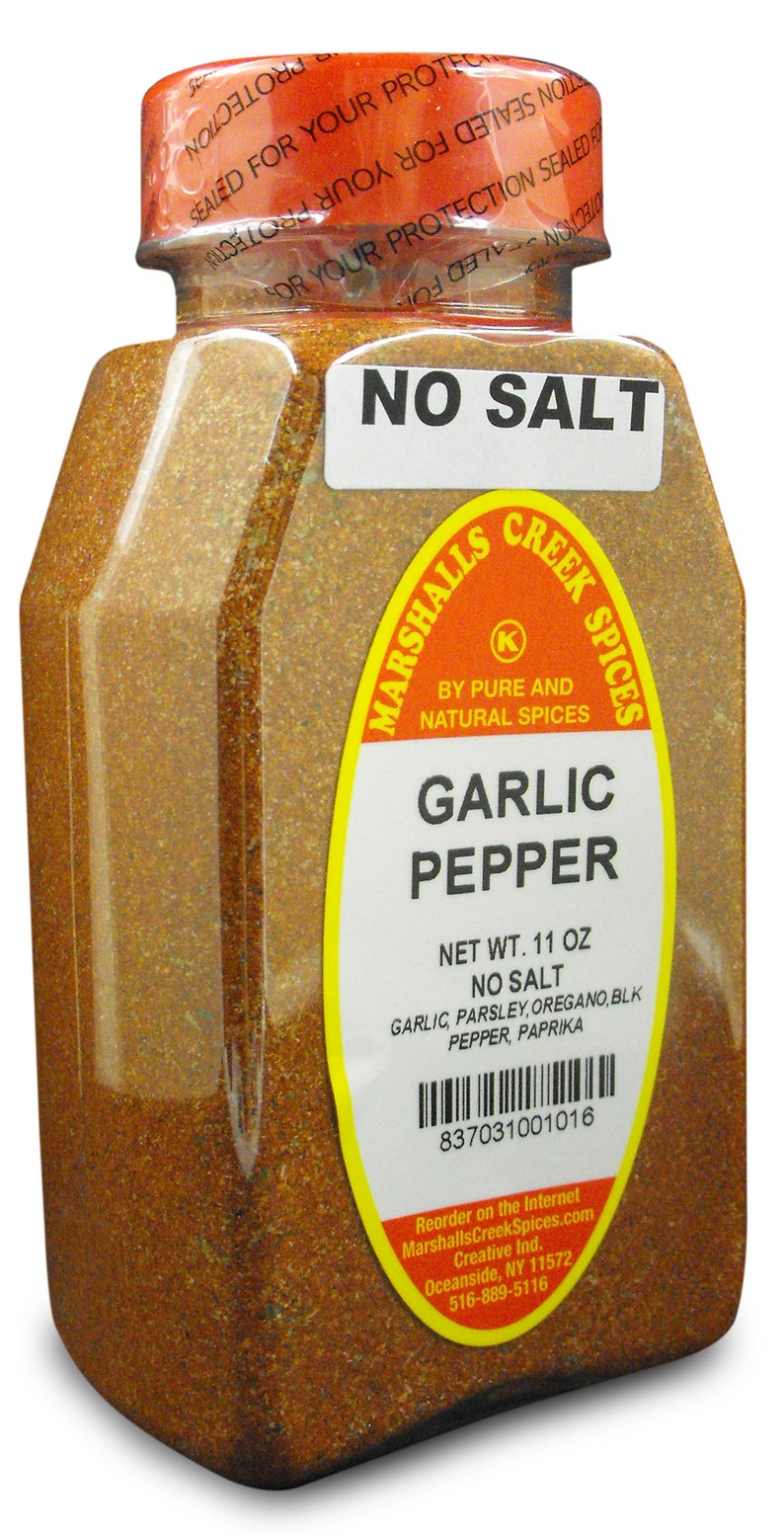 GARLIC PEPPER BLEND Seasoning No Salt 11 Oz Marshalls Creek Spices Etsy