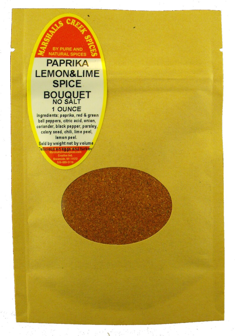 Sample Size, EZ Meal Prep Paprika Lemon & Lime Spice Bouquet, No Salt 3