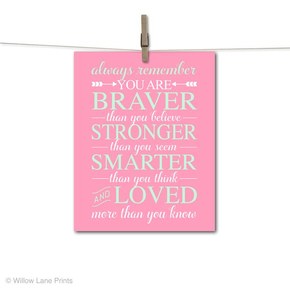 Mint And Pink Nursery Art Kids Wall Art Canvas Or Print You