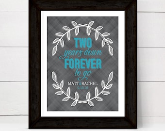 Cotton anniversary gift for her him men | 2nd anniversary gift for wife husband | second anniversary gift for couple | print or canvas
