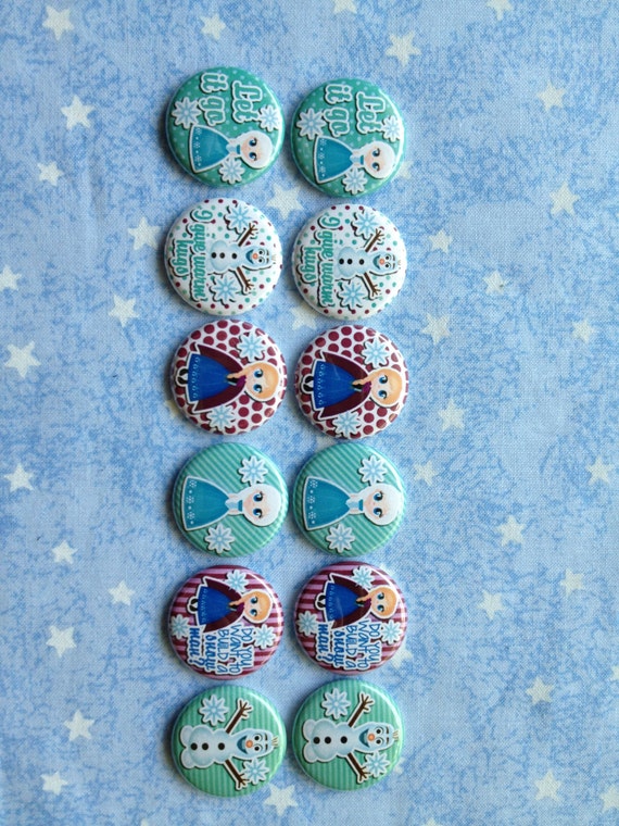 Frozen Buttons Elsa Buttons Anna Buttons Olaf Buttons Etsy