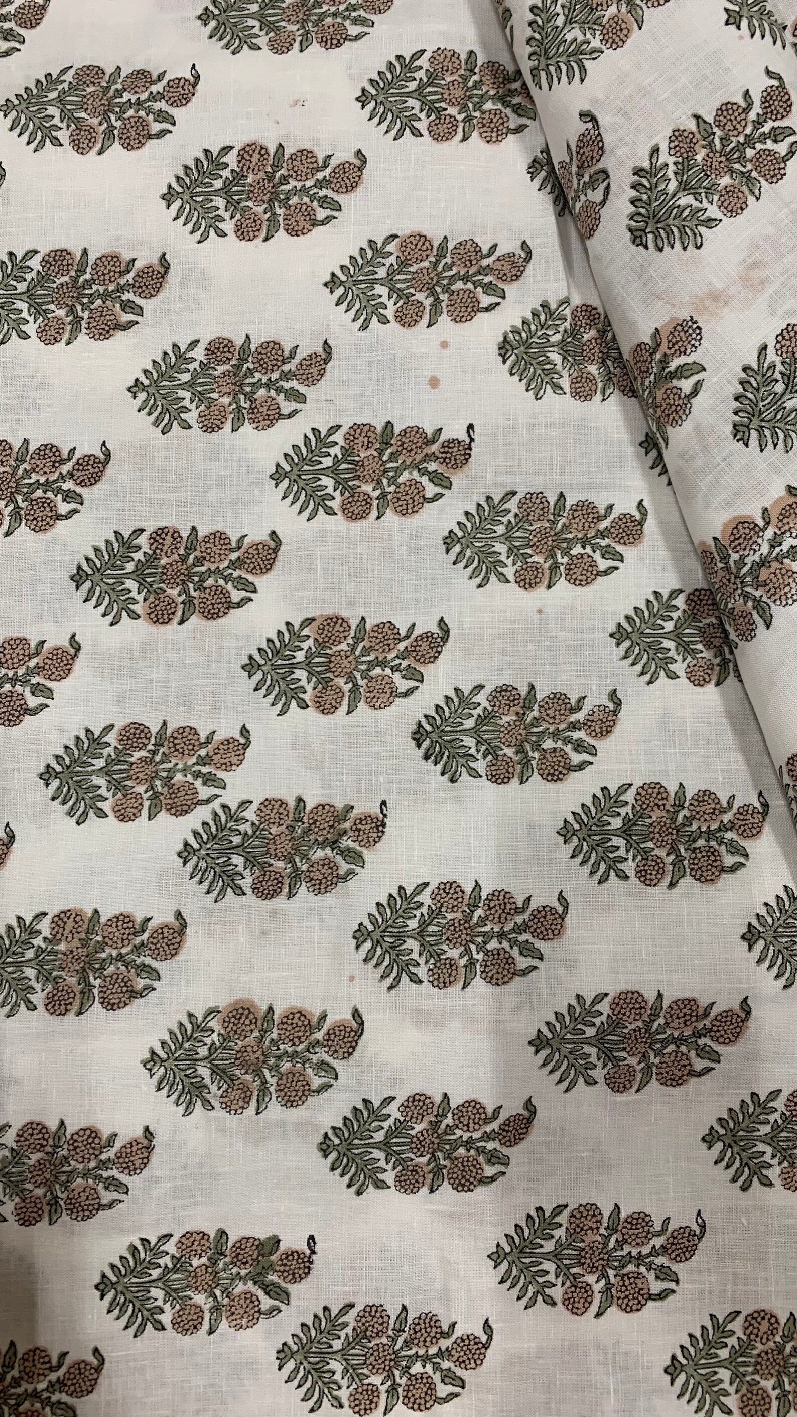 Linen Fabric Hand Block Print Fabric Indian Fabric Fabric Etsy