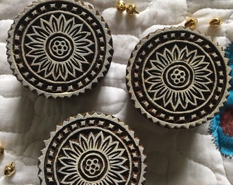 Indian stamp, craft stamp, wooden stamp, pottery stamp, block print stamp, textile stamp, floral stamp, flower stamp, floral Wooden