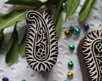 Paisley Stamp: Hand Carved Indian Wood Block Print