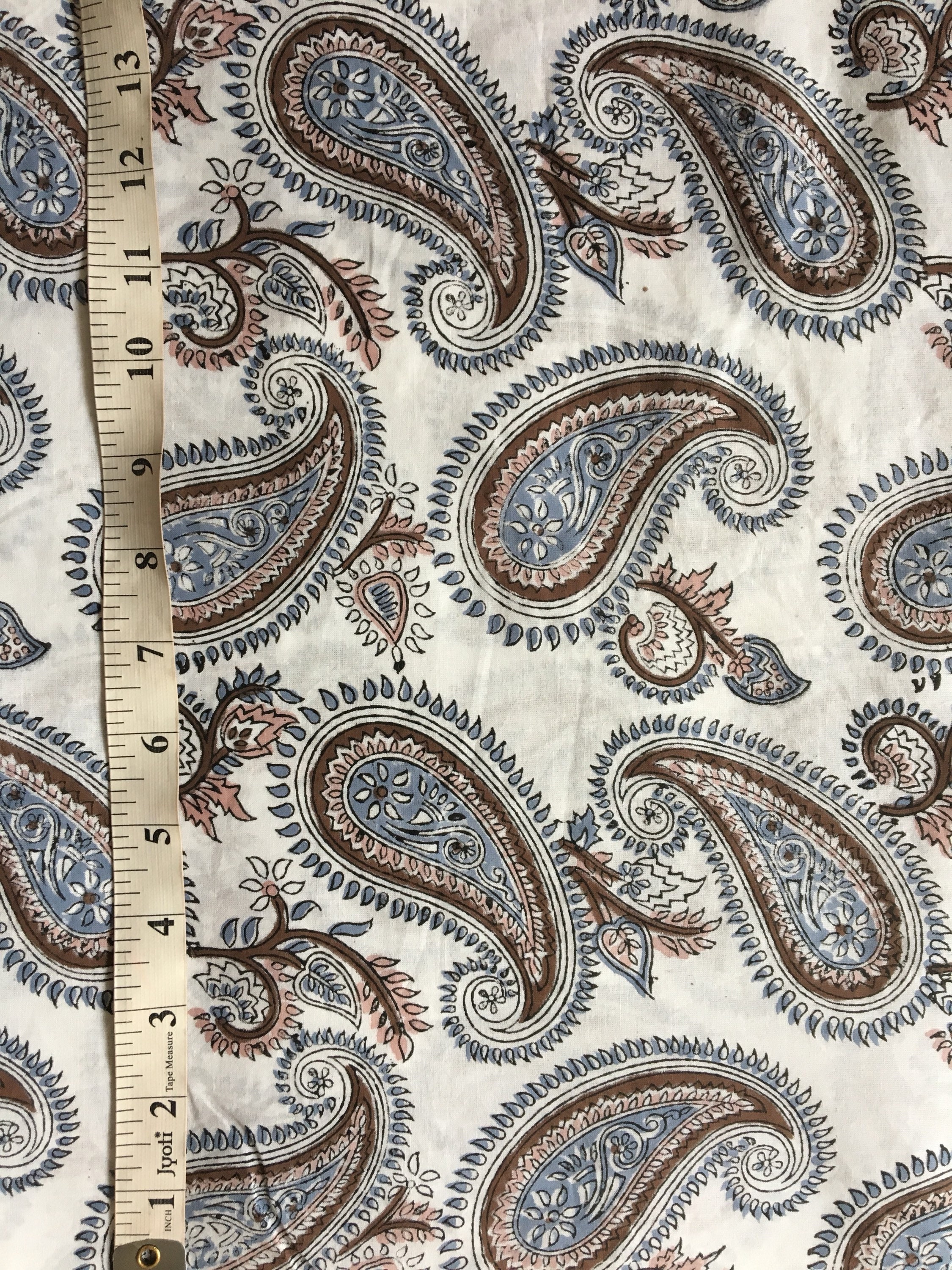 Block Print Fabric Sewing Theme Fabric Modern Floral Fabric Etsy UK