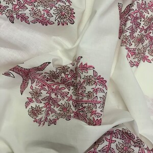 Blumendruck Baumwolle Voile Stoff: Sanganeri Hand Block Material